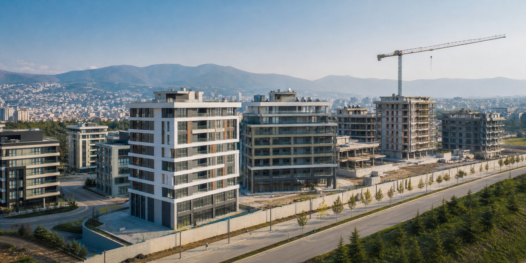 Bursa'da konut ve karma kullanım inşaat projesi